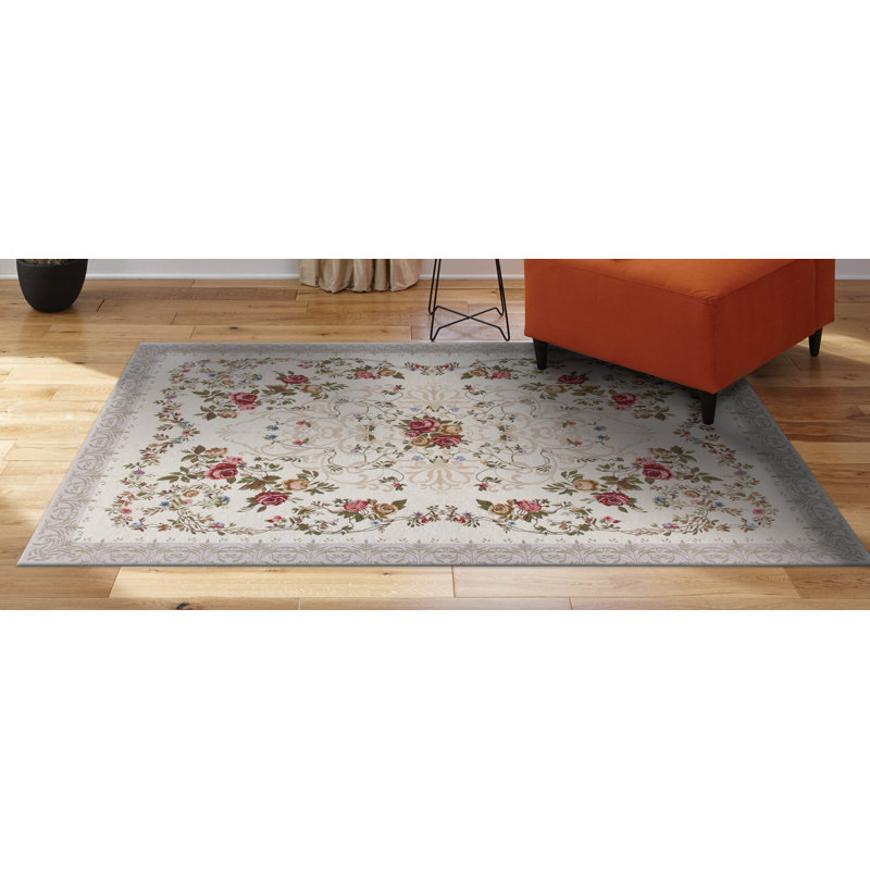 Longweave Aubousson Flatweave Beige Rug & Reviews Wayfair.co.uk